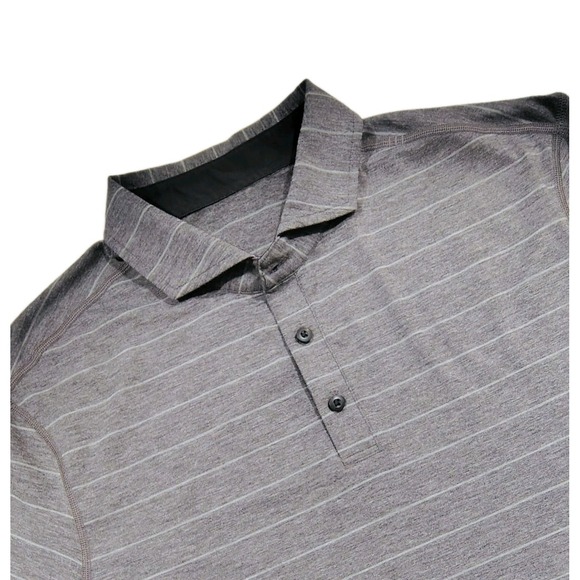 lululemon athletica Other - Lululemon Evolution Polo Shirt L Heathered Gray Stretch Performance Golf Men's